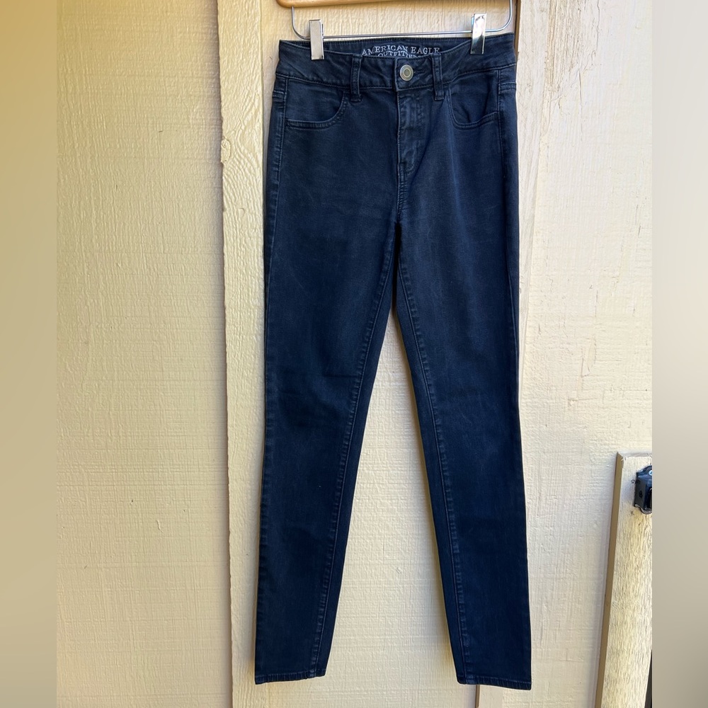 Black American Eagle Hi Rise Jeggings size 2